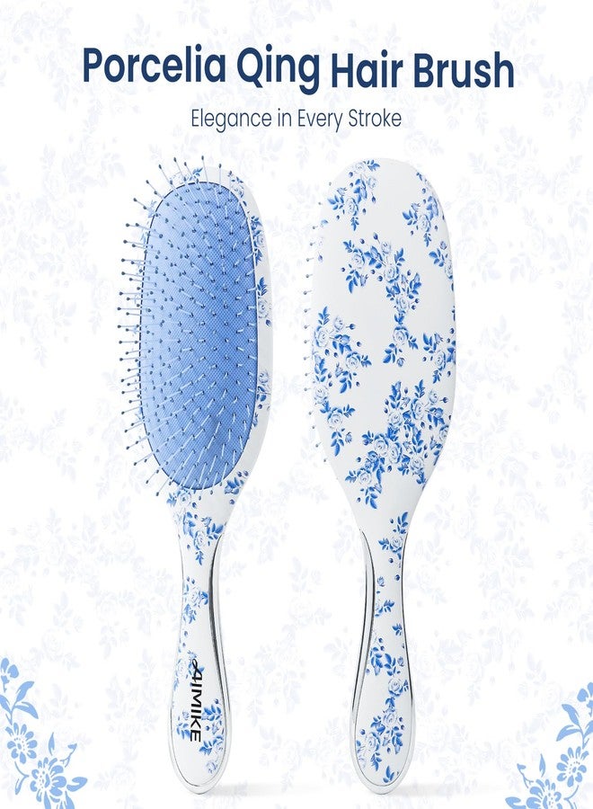 AIMIKE Porcelia Qing Detangler Brush, Pain-Free Detangling Brush with Soft FlexGlide Bristles, No Breakage or Pulling, Paddle Hair Brushes for Women Girls, Fast & Gentle Detangling for Thin Fine Hair - Image 2